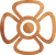 Gold flower icon