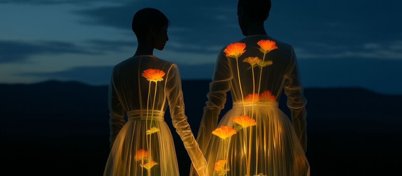 Ladies-in-blue-with-flowers