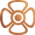 Gold flower icon
