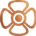 Gold flower icon